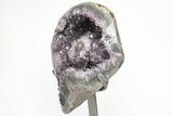 Sparkly Dark Purple Amethyst Geode With Metal Stand #209210-3